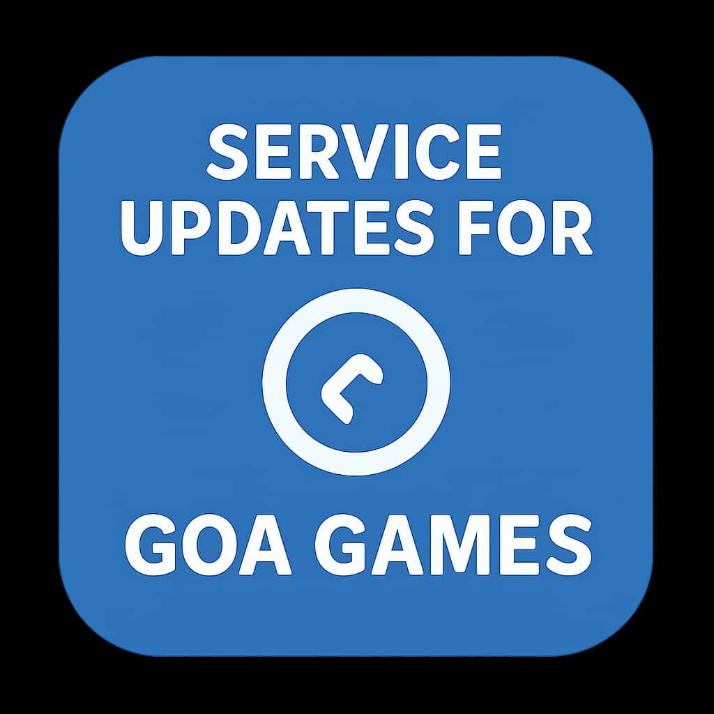 Thumbnail image symbolizing service updates for Goa Games.