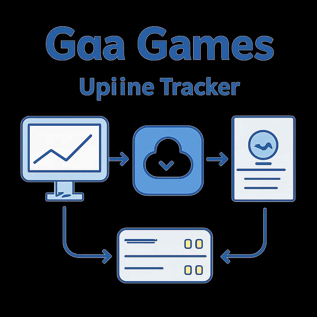 Illustration of Goa Games Uptime Tracker features.