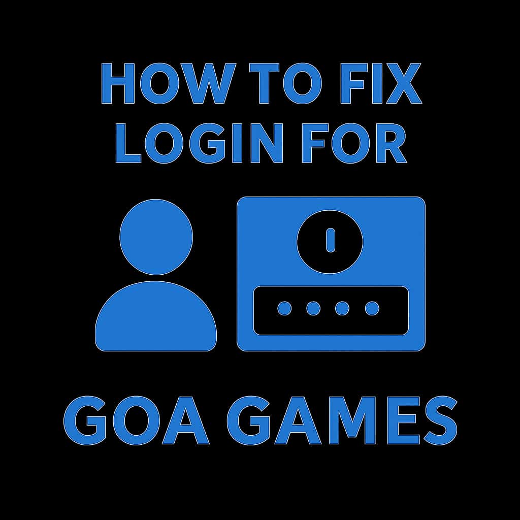 A badge representing the guide on fixing login issues for Goa Games.