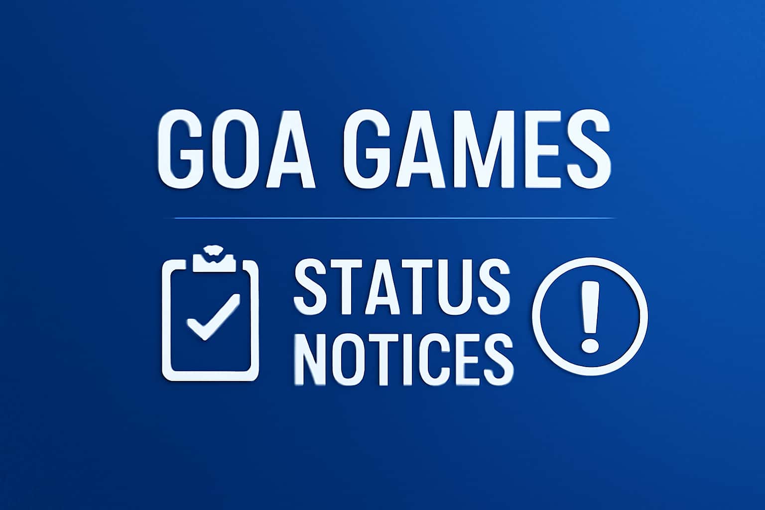 An informational overview of Goa Games with a tech-inspired design.