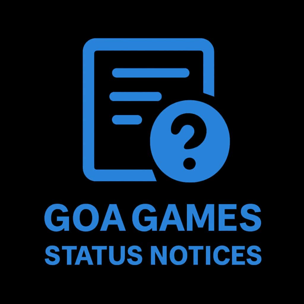 Badge representing Goa Games Status Notices.