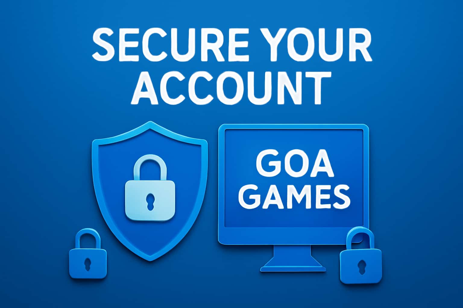 Informational graphic illustrating account security for Goa Games.